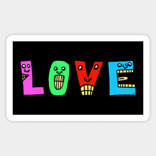 Cute Love Motivational Text Illustrated Dancing Letters, Blue, Green, Pink for all people, who enjoy Creativity and are on the way to change their life. Are you Confident for Change? To inspire yourself and make an Impact. Magnet